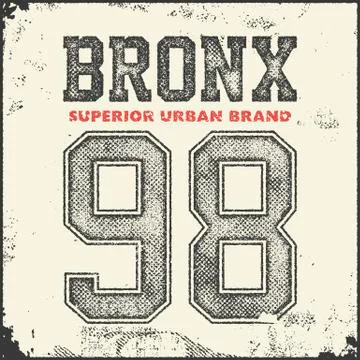 Vintage bronx typography Stock Illustration