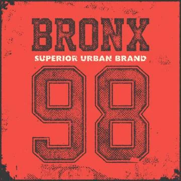 Vintage bronx typography Stock Illustration