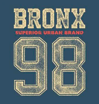 Vintage bronx typography Stock Illustration