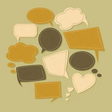 Vintage bubbles collection Stock Illustration