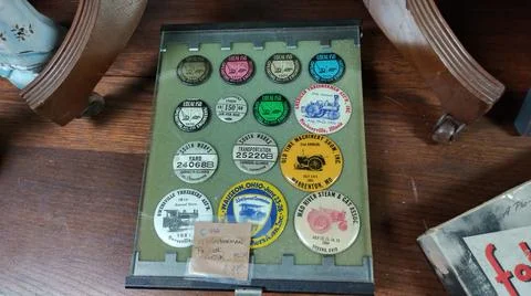 Vintage button Display. Stock Photos