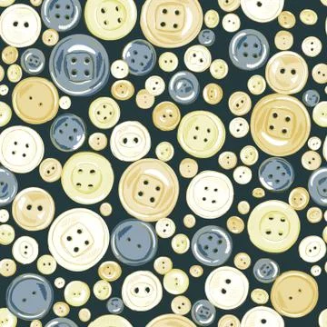 Vintage buttons seamless pattern Stock Illustration