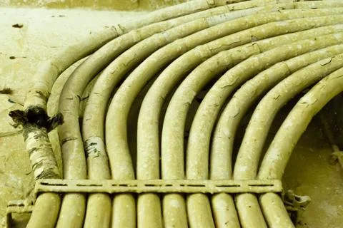 Vintage cable bunch Stock Photos