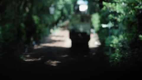 Vintage cable car approaching - nature Video stock 128092425