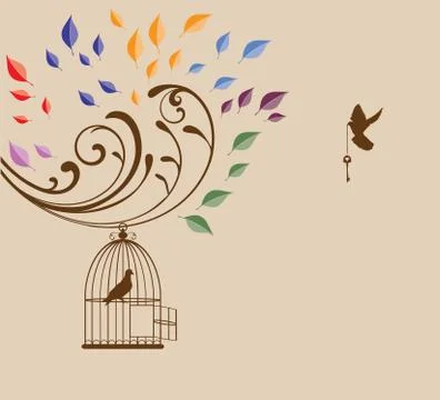 Vintage Cage Stock Illustration