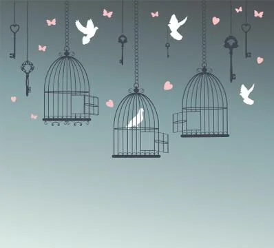 Vintage Cage Stock Illustration