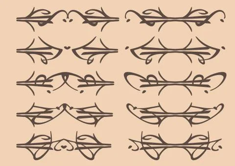 Vintage Calligraphic decorative design elements Stock Illustration