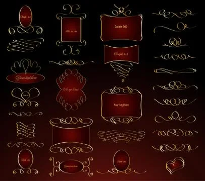 Vintage calligraphic design elements. Vector Stock Illustration