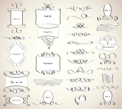 Vintage calligraphic design elements. Vector 스톡 일러스트