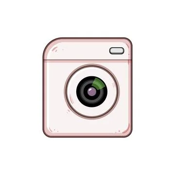 Vintage camera app icon representing digital photography Stock Illustration
