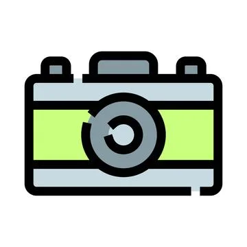 Vintage camera capturing memories and moments icon Stock Illustration