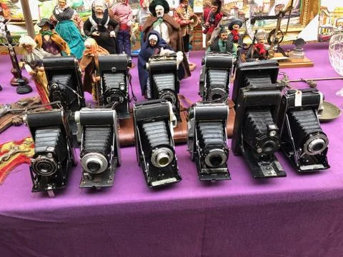 VINTAGE CAMERA COLLECTION Stock Photos