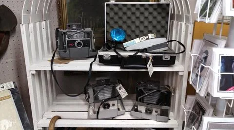 Vintage Camera Display Stock Photos