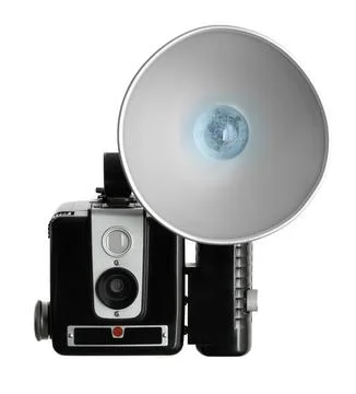 Vintage Camera with Flash Stock Photos
