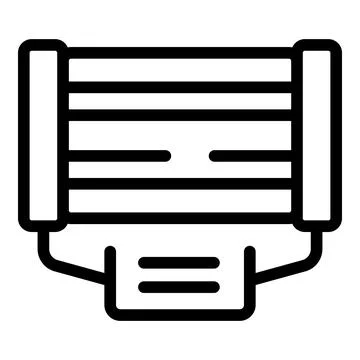 Vintage camera flashbulb line icon Stock Illustration