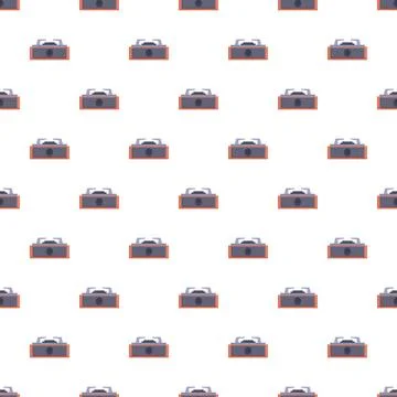 Vintage camera flat cartoon pattern for photography design Illustrazione stock