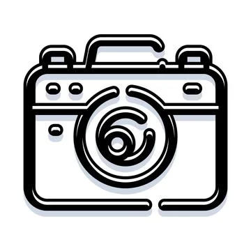 Vintage camera icon capturing classic photography moments Illustrazione stock