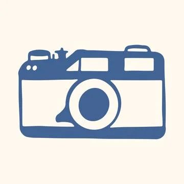 Vintage camera icon in flat style. Simple photo camera illustration for Stock Illustration