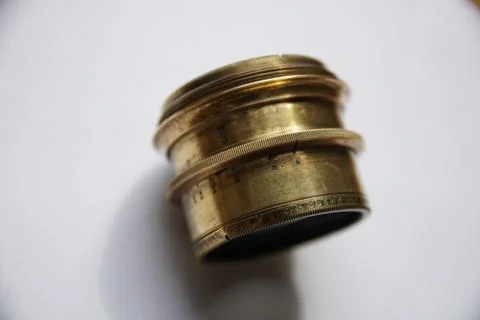 Vintage Camera Lens side view from top Stock Photos
