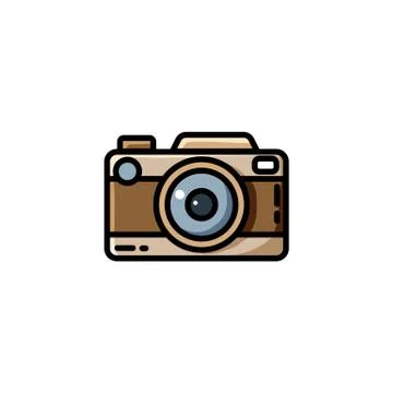 Vintage camera or retro camera, vector illustration in flat style Stock Illustration