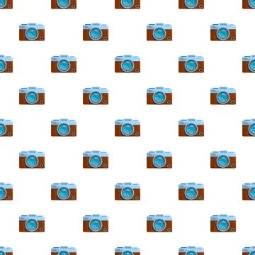 Vintage camera pattern creating endless photography background Stockillustratie
