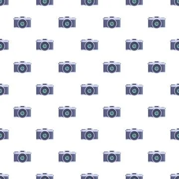 Vintage camera pattern representing photography hobby Stock Illustration