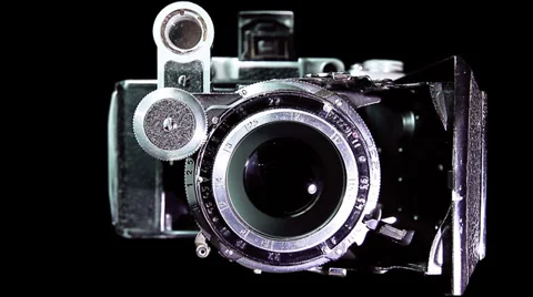 Vintage camera shooting Stock-Footage 29674683