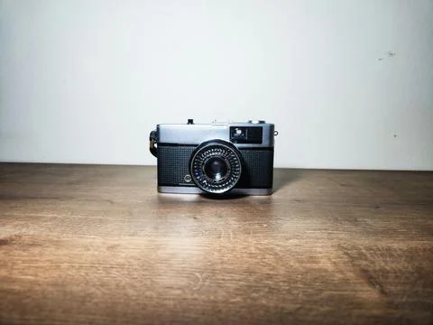 Vintage Camera on Simple Background Stock Photos