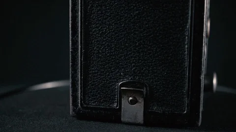 Vintage camera slow motion 4K video Stock Footage 124849516