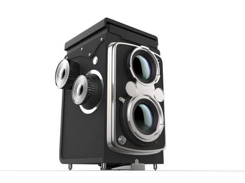 Vintage camera - studio shot Illustrazione stock