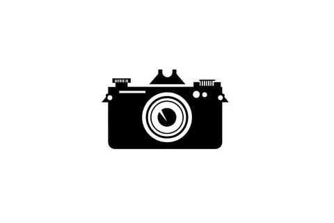 Vintage Camera Vector Sketch: Retro Logotype Illustration for Photography Icon. Stock Illustration