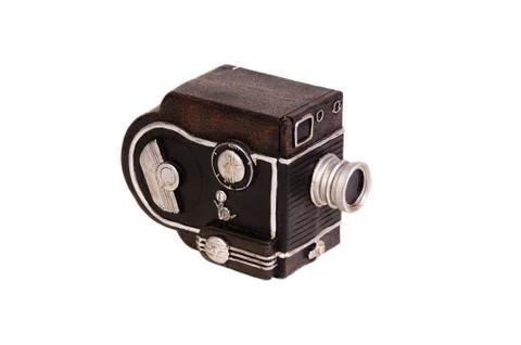 Vintage camera on white Stock Photos