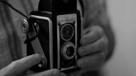 Vintage Cameraman Video stock 35253660