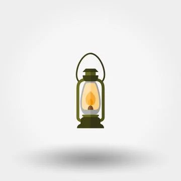 Vintage camping lantern. Stock Illustration