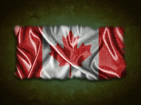 Vintage canada flag. Stock Illustration
