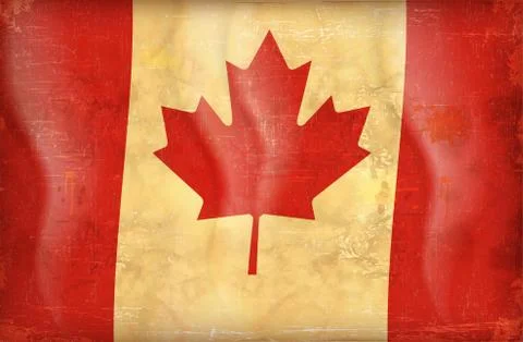 Vintage canada flag Stock Illustration