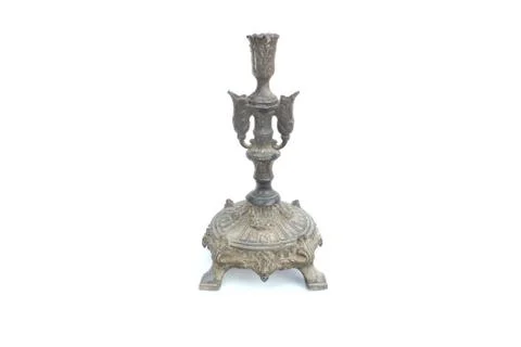 Vintage Candlestick on isolated Stock Photos