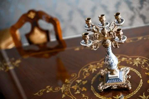 Vintage candlestick Stock Photos