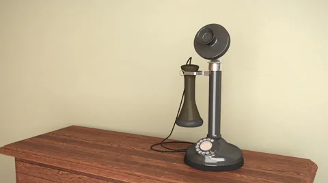 A Vintage Candlestick Telephone Stock Footage 63139998