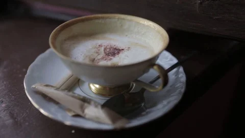 Vintage Cappuccino Stock Footage 80998462