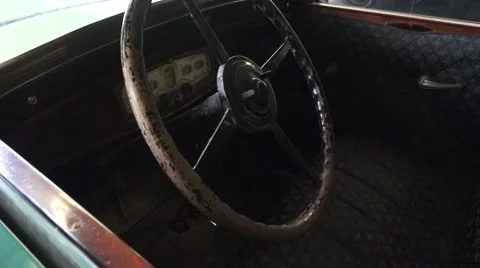 Vintage car dashboard, simple Stock Footage 55168439