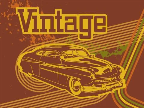 Vintage car Stock Illustration