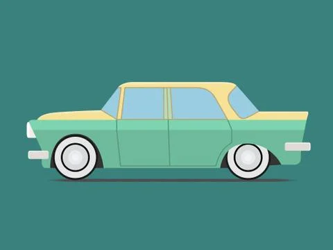 Vintage  car. Stock Illustration