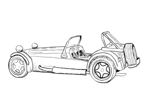 Vintage car. Stock Illustration