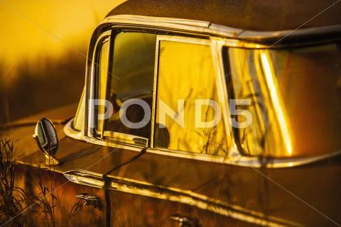 Vintage car parked outdoors Stock Photos