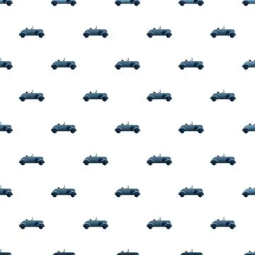 Vintage car pattern creating retro seamless background Stock Illustration