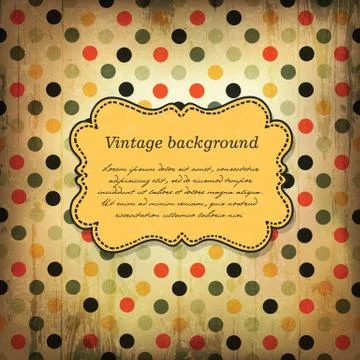 Vintage card design with dot pattern. vector, eps10 스톡 일러스트