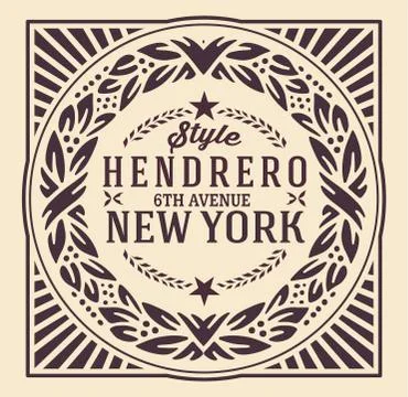 Vintage card. Elements by layers. Stock Illustration