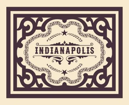 Vintage card. Elements by layers. Stock Illustration