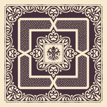 Vintage card. Elements by layers. Stock Illustration